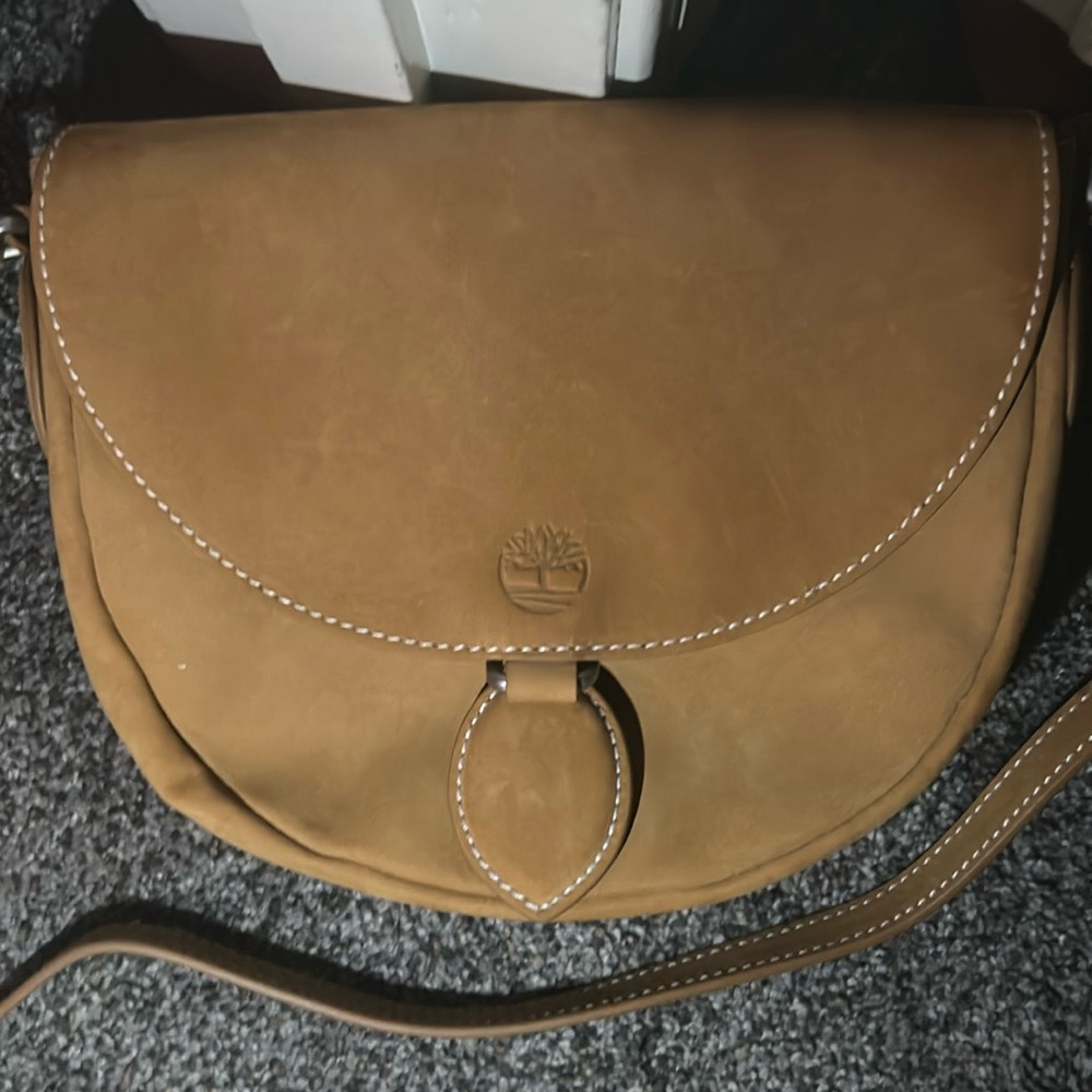 Timberland tan crossbody messenger bag